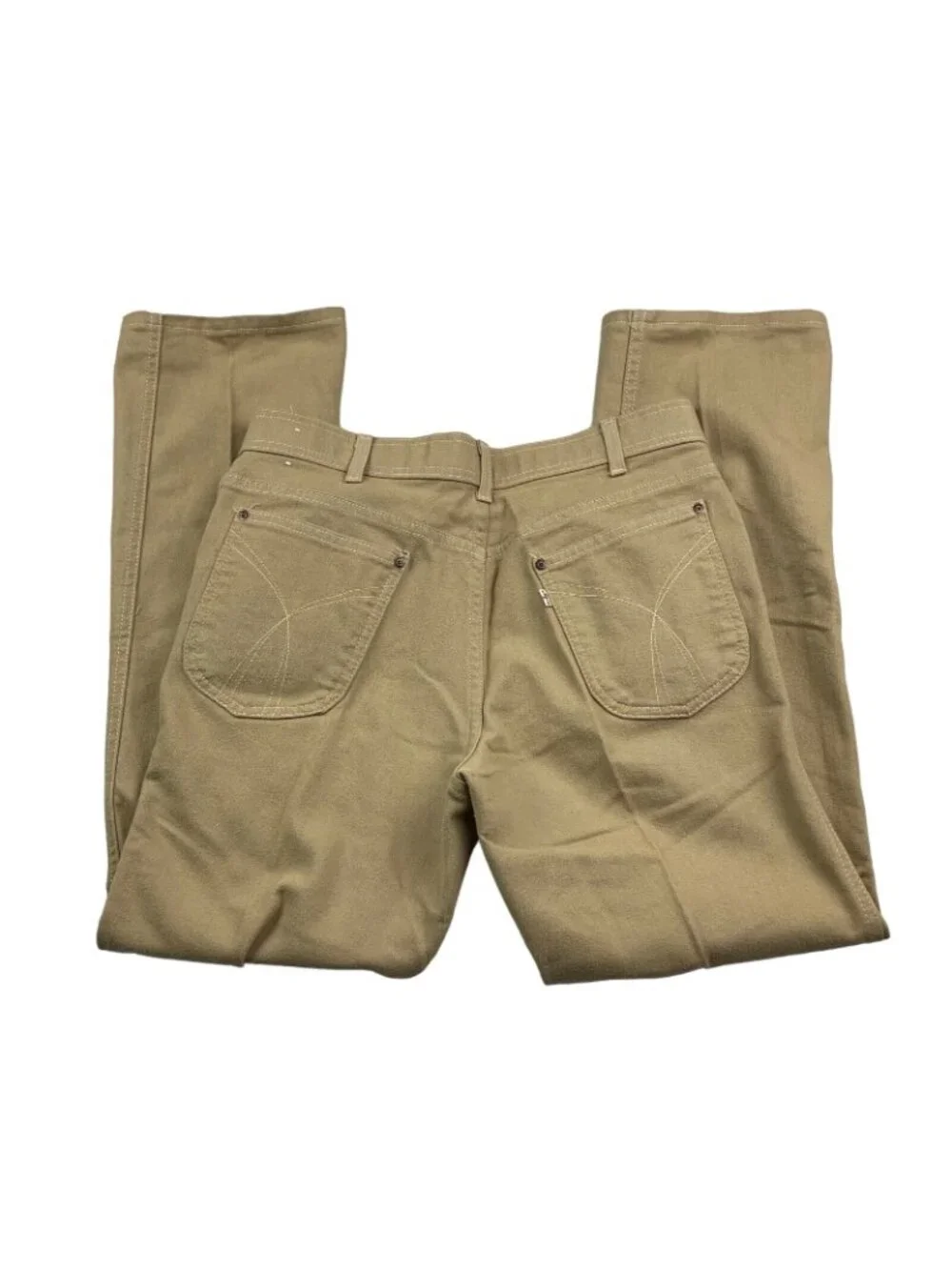 VTG Levi's Men’s White Tab Straight Leg 5-Pocket Jeans/Pants Khaki/Tan • 34x30
